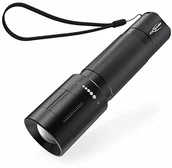 Latarki - Ansmann latarka bardzo jasna z diodami CREE LED 1500 lumenów, zasięg 240 m, zoom optyczny, ochrona przed kurzem i wodą rozpryskową, 3 funkcje latarka ręczna w zestawie 6 x baterii AA i pasek na rękę - miniaturka - grafika 1