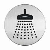 Akcesoria BHP - Durable 493823 DURABLE Tabliczka 83 symbol: prysznic srebrny szt. 493823 - miniaturka - grafika 1