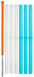 Boon snug zestaw 6 silikonowych słomek i czyścik - Akcesoria do karmienia - miniaturka - grafika 3