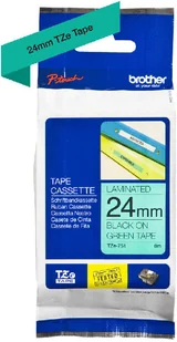 Ta$33ma do Brother TZe-751 zielona/czarny nadruk 24mm x 8m zamiennik - Etykiety do drukarek - miniaturka - grafika 4