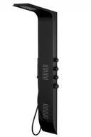 Panele prysznicowe - Corsan Panel prysznicowy DUO z mieszaczem kolor czarny - miniaturka - grafika 1