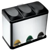 Kosze na śmieci - FENIKS TORO 3 x 15 l Czarny/INOX - miniaturka - grafika 1