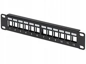 Pozostałe akcesoria sieciowe - Patch Panel Keystone PP10-12/K 10 " - miniaturka - grafika 1