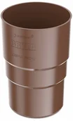 Rynny i akcesoria - Cellfast Złączka rury spustowej 63 mm PVC brąz - miniaturka - grafika 1