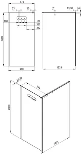 Deante Kabina prysznicowa Mokko czarny mat kabina prysznicowa walk-in 100 kwadratowa do nowoczesnych łazienek wygoda i łatwość w utrzymaniu DEA-KQM_N30P-0 - Kabiny prysznicowe - miniaturka - grafika 3