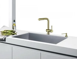 Blue Water Bateria z wyciąganą wylewką Corsa - inox złoto szampańskie Corsa - inox złoto szampańskie - Baterie kuchenne - miniaturka - grafika 3