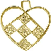 Ozdoby bożonarodzeniowe - Rosendahl Dekoracja choinkowa Karen Blixen serce małe złote 32561 - miniaturka - grafika 1