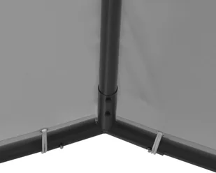 vidaXL Altanka ogrodowa ze stali, 400x400x260 cm, antracytowa - Altany ogrodowe - miniaturka - grafika 4