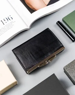 Cavaldi Portfel damski ze skóry naturalnej z portmonetką na bigiel, RFID - Portfele - miniaturka - grafika 3