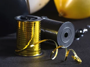 PartyDeco Wstążka plastikowa, złoty, 5mm/225m PRM5-019 - Gadżety dla niej i dla niego - miniaturka - grafika 7
