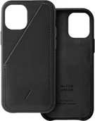 Etui i futerały do telefonów - Native Union Clic Card Etui Skórzane na Karty do iPhone 12 Mini (Black) - miniaturka - grafika 1