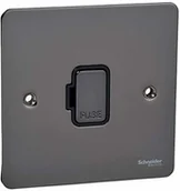 Bezpieczniki elektryczne - Schneider Electric GU5200BBN Ultimate płaska płyta, nieprzełączane połączenie bezpiecznika, czarny nikiel - opakowanie 1 szt. GU5200BBN - miniaturka - grafika 1