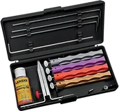 Akcesoria turystyczne - Lansky Diamant Deluxe zestaw do ostrzenia, z 4 osełkami, od bardzo grubej do bardzo drobnej, z zaciskiem LKDMD - miniaturka - grafika 1