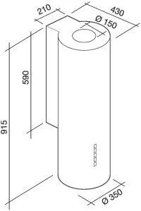 Falmec Polar 35 Biały - Okapy kuchenne - miniaturka - grafika 3
