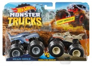 Mattel HW Monster Trucks Pojazd 1:64 2-pak FYJ64 - Samochody i pojazdy dla dzieci - miniaturka - grafika 3