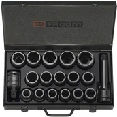 Nasadki do elektronarzędzi - Facom Zestaw nasadek udarowych 3/4", 19-42 mm, NK.500E FACOM NK.500E - miniaturka - grafika 1