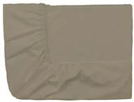 Prześcieradła - Essix Home Collection prześcieradło z gumką, perkal, grubość nici 80, szarobrązowy, 180x200 cm - miniaturka - grafika 1