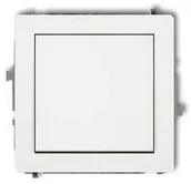 Wyłączniki światła i elektryczne - Karlik Łącznik schodowy Deco DWP-3.1 bez piktogramu biały - miniaturka - grafika 1