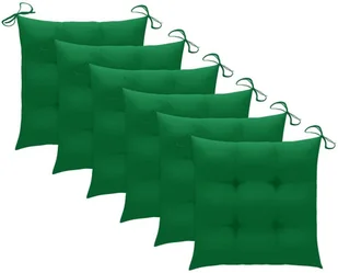 vidaXL Krzesła ogrodowe 6 szt., z poduszkami, lite drewno tekowe! 3073135 - Fotele i krzesła ogrodowe - miniaturka - grafika 6