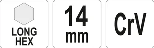 Yato KLUCZ IMBUSOWY DŁUGI 14,0 MM YT-05444 YT-05444 - Klucze i nasadki - miniaturka - grafika 2