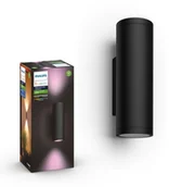 Lampy ogrodowe - Philips HUE Signify Poland Sp z o.o Hue WACA kinkiet zewnętrzny LED Appear 2x8W 600lm 2000K6500K RGB czarny IP44 1746330P7 915005842801 - miniaturka - grafika 1
