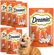 Suplementy i witaminy dla kotów - Dreamies Przysmak Dla Kota Z Kurczakiem 6 X 60G - miniaturka - grafika 1
