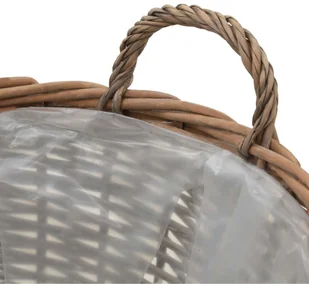 vidaXL Zestaw 4 koszy do przechowywania, wiklina z wyściółką z PE vidaXL - Pudła i pojemniki do przechowywania - miniaturka - grafika 4