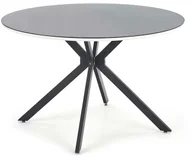 Stoły - Halmar OKRĄGŁY STÓŁ AVELAR fi120 CZERŃ/BIEL SZKŁO/MDF/STAL V-CH-AVELAR-ST - miniaturka - grafika 1