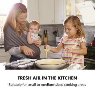 Klarstein Sabia 60 Biały (CGCH2-Sabia-60-WH) - Okapy kuchenne - miniaturka - grafika 3