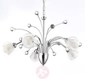 Lampy sufitowe - ONLI Lampa wisząca Diamante chrom pięć szklanych kloszy - miniaturka - grafika 1