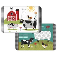 Obrusy i serwetki - Cala Home Mata Stołowa Podkładka Na Stół Plastikowa Dwustronna Cala Home Farm Charm Wielokolorowa 43 X 28,5 Cm - miniaturka - grafika 1