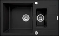 Zlewozmywaki - Pyramis SPARTA PLUS 78x48 1 1/2B 1D 070062901 karbon - miniaturka - grafika 1