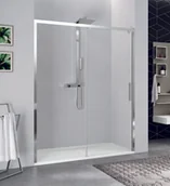 Ścianki i drzwi prysznicowe - Novellini Kuadra Black 2.0 PH 157-161x200 K22PH157S1H - miniaturka - grafika 1