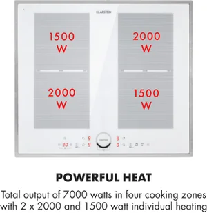 Płyta elektryczna do zabudowy Klarstein CP4-Delicatessa60-WS - Płyty elektryczne do zabudowy - miniaturka - grafika 6
