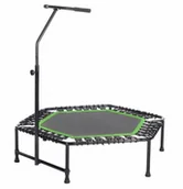 Trampoliny - Tesoro Trampolina Fitness Hexagon 50 Inch zielona GXP-740692 - miniaturka - grafika 1