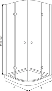 Durasan Livorno DUO ND 90x90 - Kabiny prysznicowe - miniaturka - grafika 2
