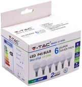 Żarówki LED - V-TAC Żarówka LED 5.5W E14 Kulka P45 (Opak. 6szt) VT-2266 2700K 470lm - miniaturka - grafika 1