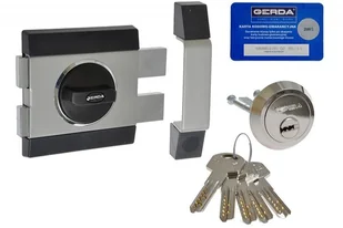 Gerda ZAMEK NAWIERZCHNIOWY ZX 1000 KOLOR CZARNY ATEST KLASA C ZX 1000 - Zamki i wkładki - miniaturka - grafika 4