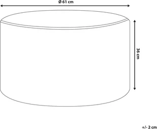 Beliani Puf okrągły 61 cm zielony MILLEN - Taborety i hokery - miniaturka - grafika 5
