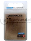 Szczoteczki międzyzębowe - Tandex TANDEX Sticks Wooden 80szt. - profilowane wykałaczki (patyczki) drewniane - miniaturka - grafika 1