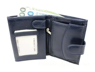 Elkor Portfel Skórzany (PL) Skóra Licowa Duży Pionowy Z Zapięciem Dwa Skrzydełka Zapinka Wewnątrz - Portfele - miniaturka - grafika 2