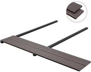VidaXL Lumarko Deski tarasowe z litego WPC, 20 m, 2,2 m, ciemnobrązowe! 275683 VidaXL - Panele podłogowe - miniaturka - grafika 3