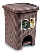 Kosze na śmieci - Stefanplast Stefan Plast 30101 kosz na śmieci, o wyglądzie rattan z tworzywa sztucznego, 20,5 x 20,5 x 28 cm 30101 - miniaturka - grafika 1
