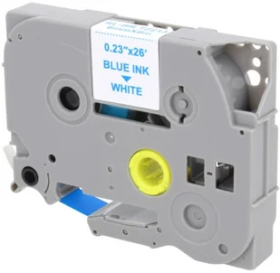 Brother Zamiennik taśmy TZE-213 6mm biała/niebieski - Etykiety do drukarek - miniaturka - grafika 2