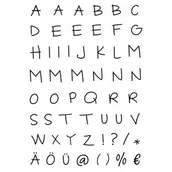 Scrapbooking - efco Efco Stempel pocztowy Clear Alphabet wielkich liter, przezroczysty, A7/74 X 105 MM, 55-częściowy, wysokość ok. 7 MM 4511254 - miniaturka - grafika 1