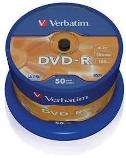 Verbatim Dysk DVD-R 4,7GB 16x 50 szt 43548) - Nośniki danych - miniaturka - grafika 2