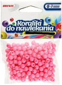 Półfabrykaty do biżuterii - Brewis Koraliki ozdobne różowe K6 6mm VB8856 - miniaturka - grafika 1