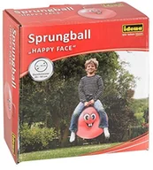 Skoczki dla dzieci - Idena 40093 piłka do skoków Happy Face, czerwony, 45  50 cm 40093 - miniaturka - grafika 1