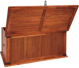 vidaXL Skrzynia, 79 x 34 x 32 cm, lite drewno akacjowe - Inne meble do salonu - miniaturka - grafika 16