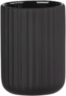 Kubki na szczoteczki do zębów - Wenko Pojemnik na szczoteczki do zębów BELLUNO ceramiczny czarny 8 cm 24803100 - miniaturka - grafika 1